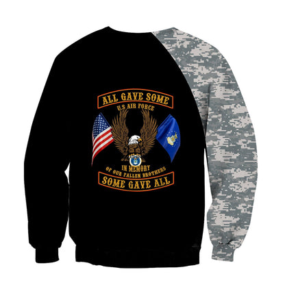 Soldier US Air Force 3D All Over Printed Shirt Hoodie MP22082006