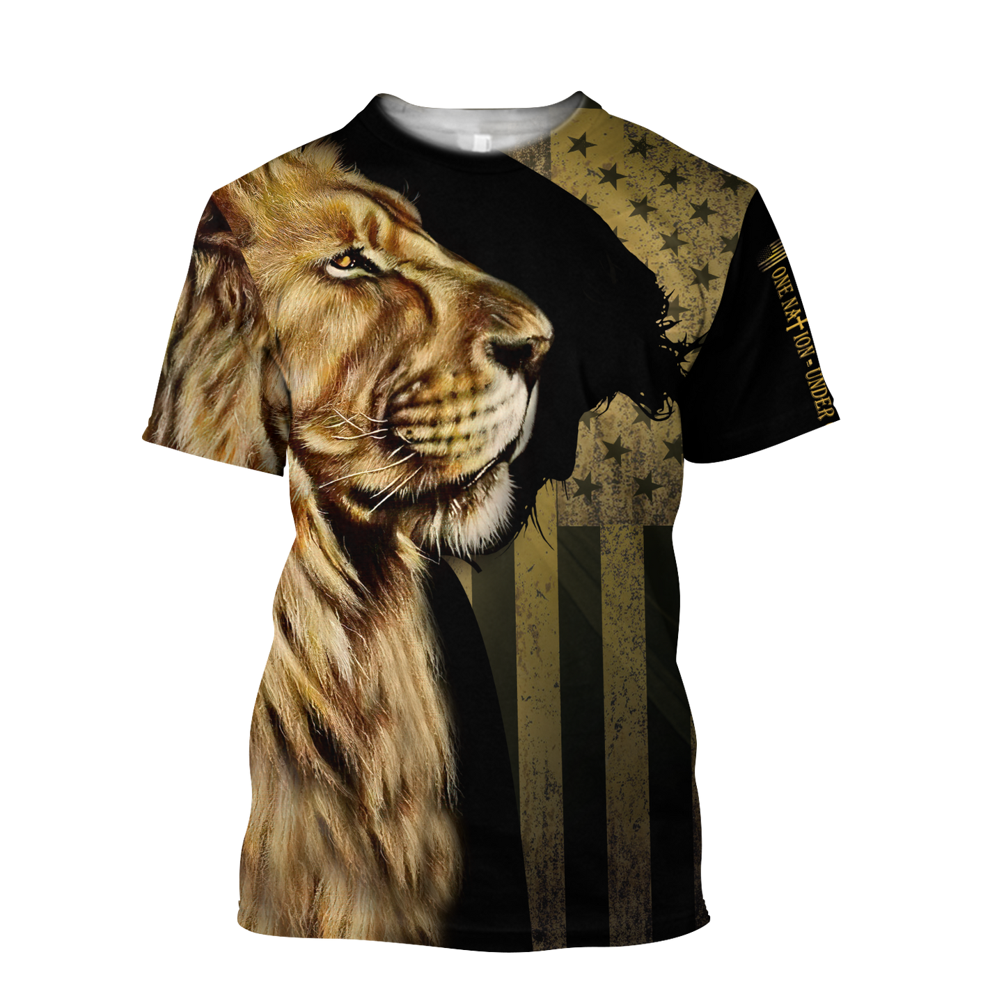 God Bless American - Lion Over  Unisex Shirts