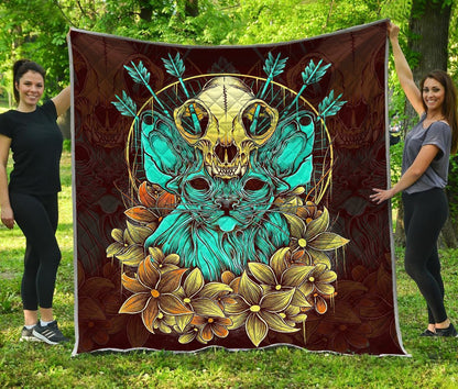 Sphynx Skull Nature Couple Quilt HHT03082003S1