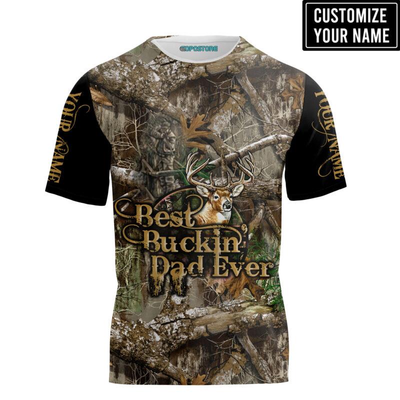 Personalized Name Best Buckin’ Dad Ever 3D All Over Printed Shirts 09062106.CTA