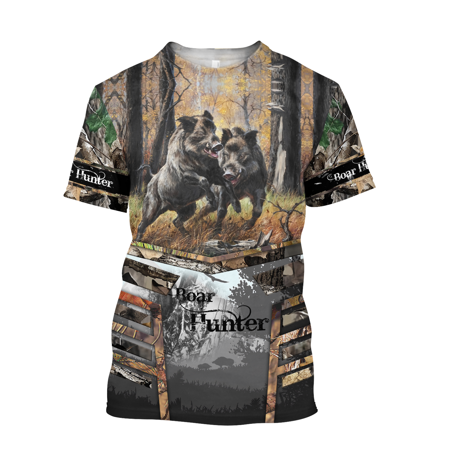 Personalized Name Great Boar Hunting Camo 3D All Over Printed Shirts