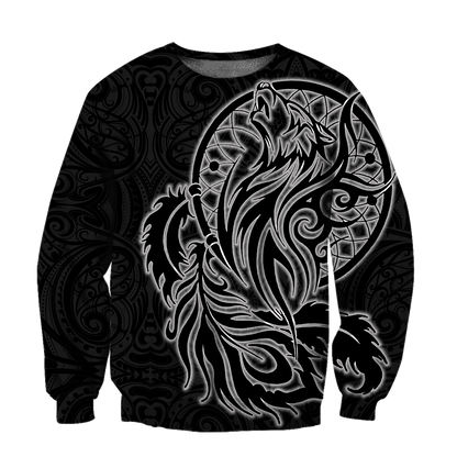 Maori dream catcher wolf tattoo 3d all over printed shirt and short for man and women HHT17072002