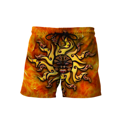 Maori tamanuitera the sun 3d all over printed shirt and short for man and women