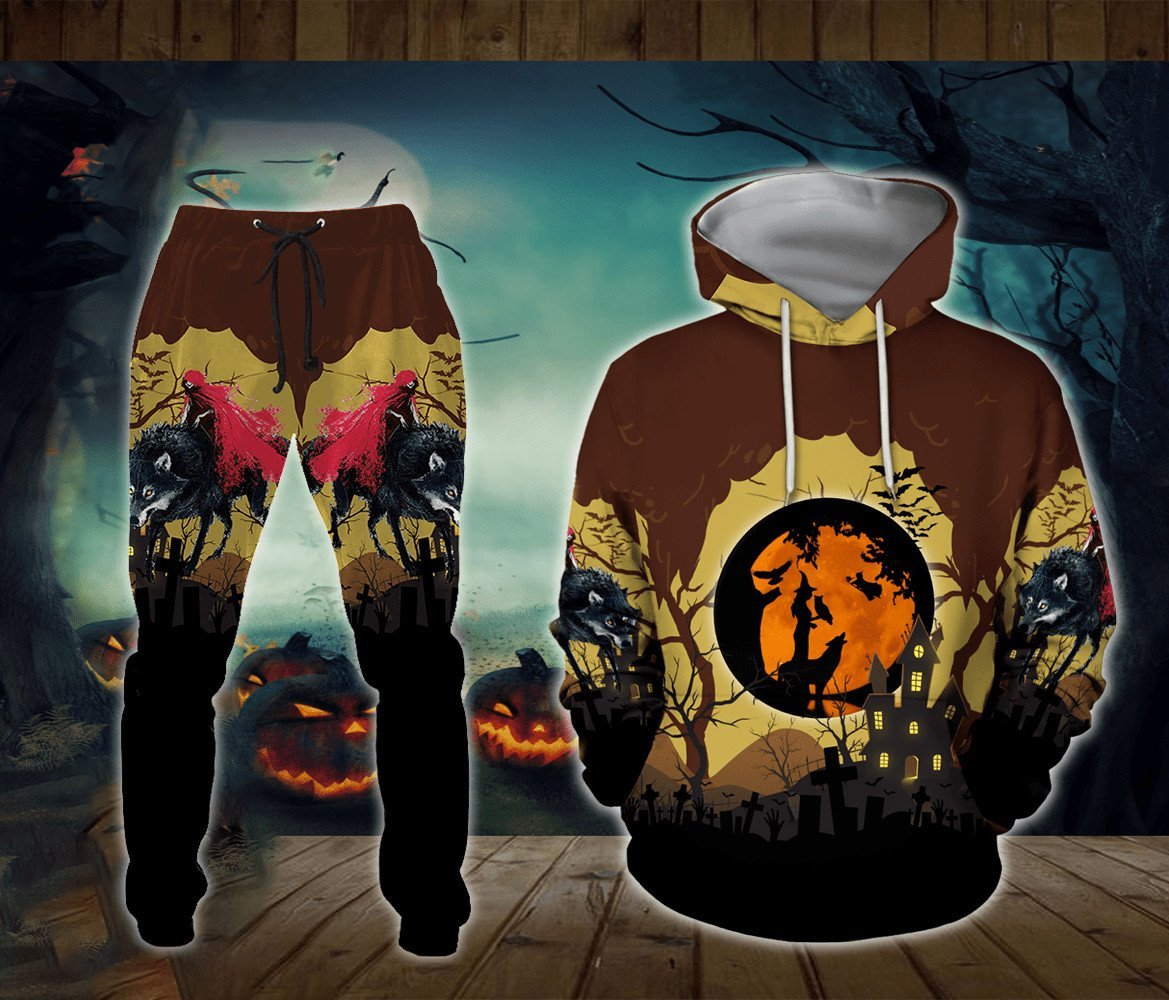 Halloween Wolf 3D All Over Printed Unisex Shirts