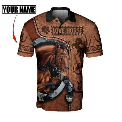 Customize Name Horse 3D All Over Printed Unisex Shirt