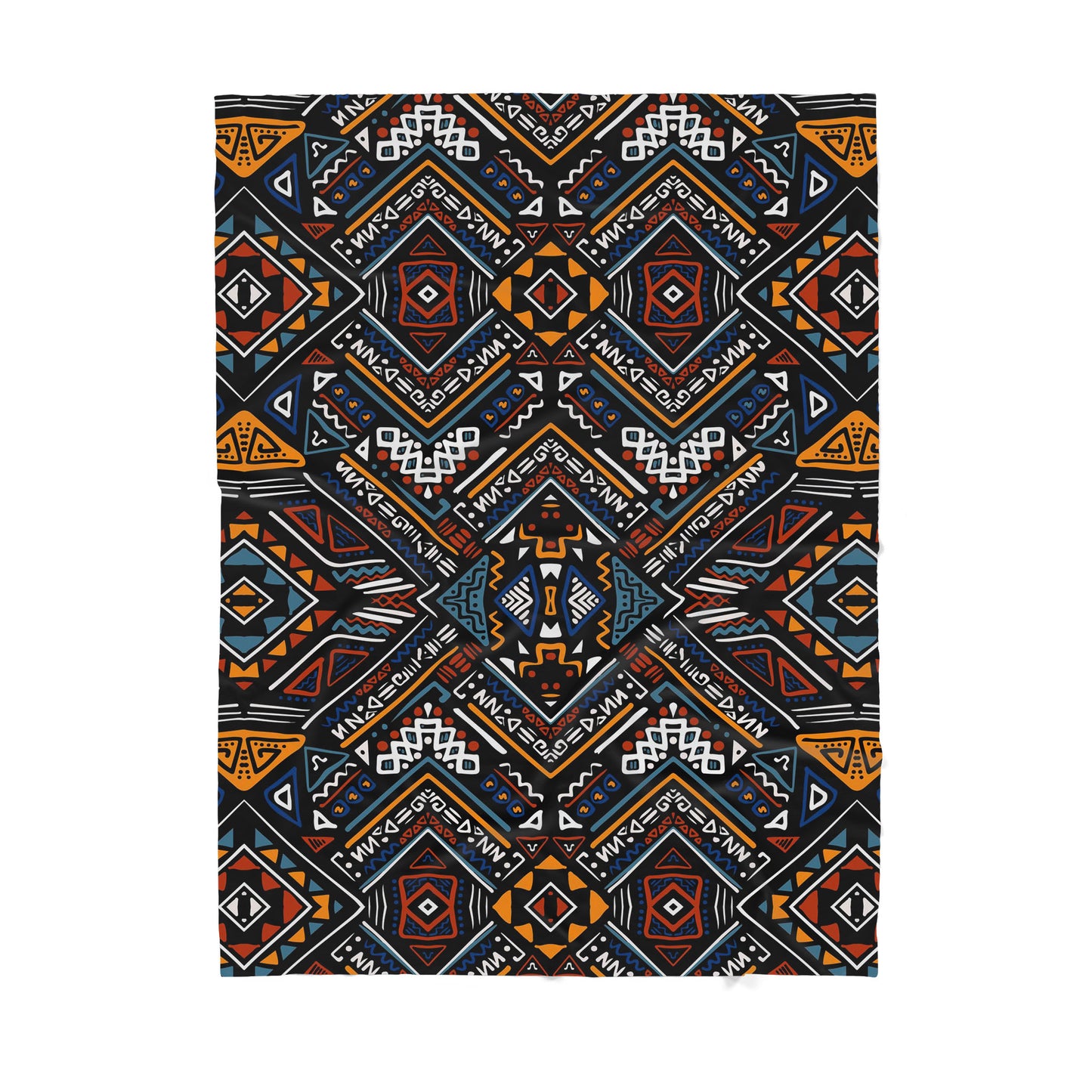Custom Blanket - African Pattern - Deluxe Sherpa Blanket ML
