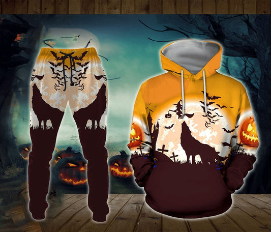 Halloween Wolf 3D All Over Printed Unisex Shirts