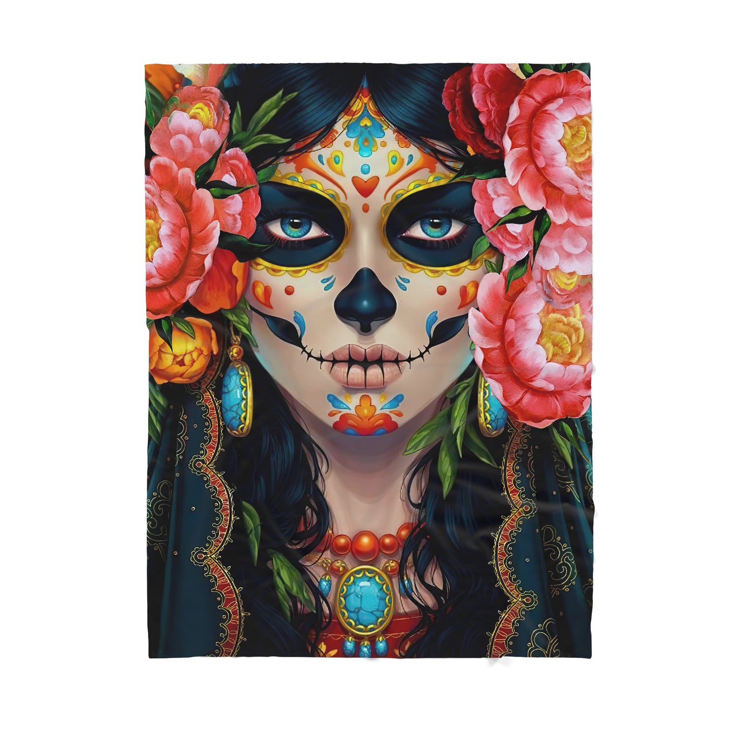 Custom Blanket Skull Sherpa Blanket TQH