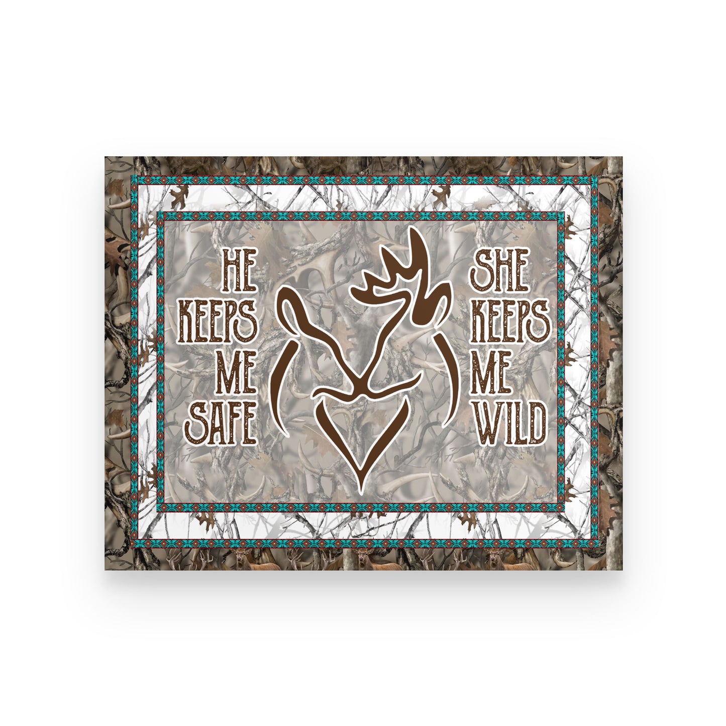 Deer Couple Canvas- Wedding Anniversary TA