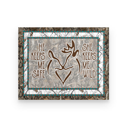 Deer Couple Canvas- Wedding Anniversary TA