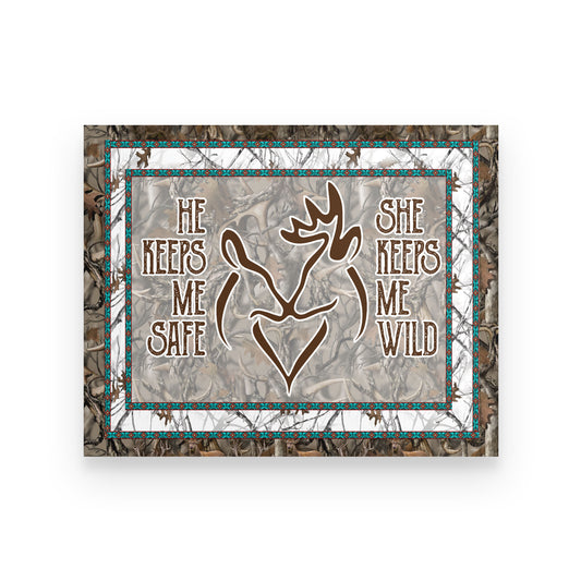 Deer Couple Canvas- Wedding Anniversary TA