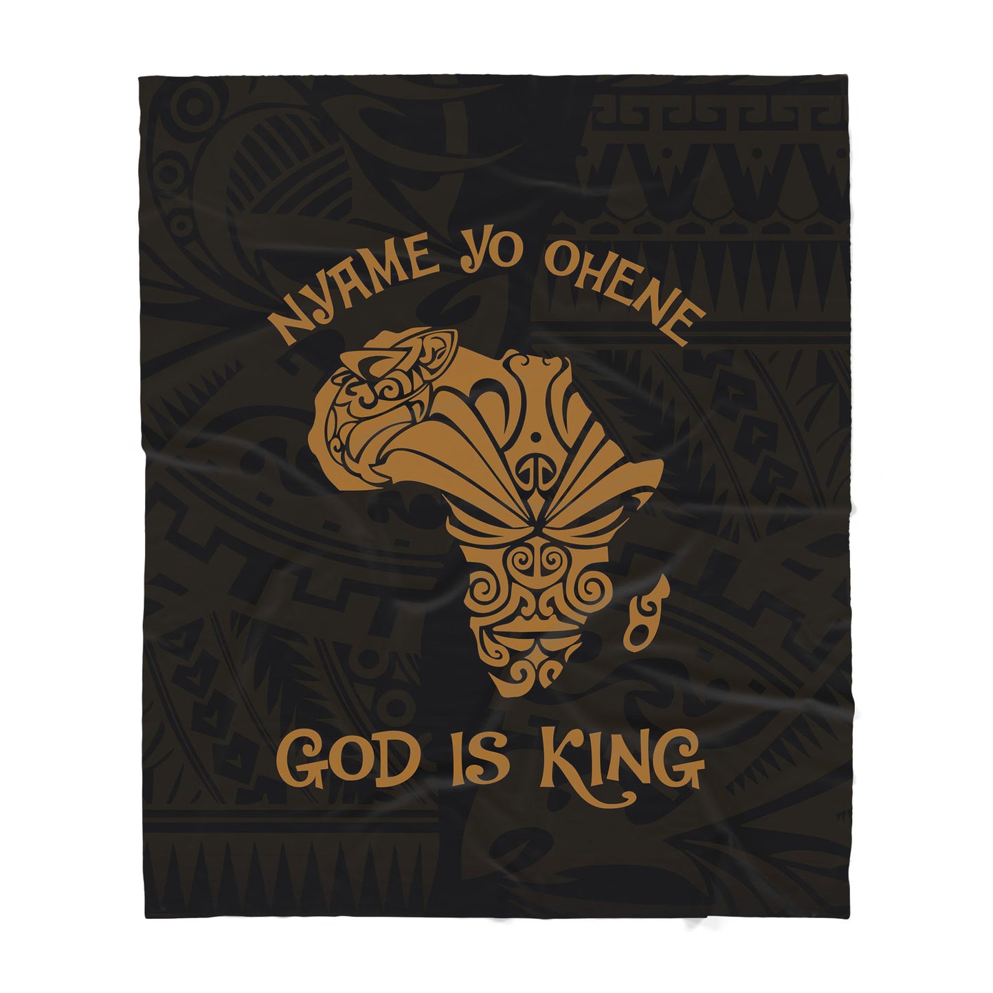 Custom Blanket - African Map DNA - Deluxe Sherpa Blanket ML