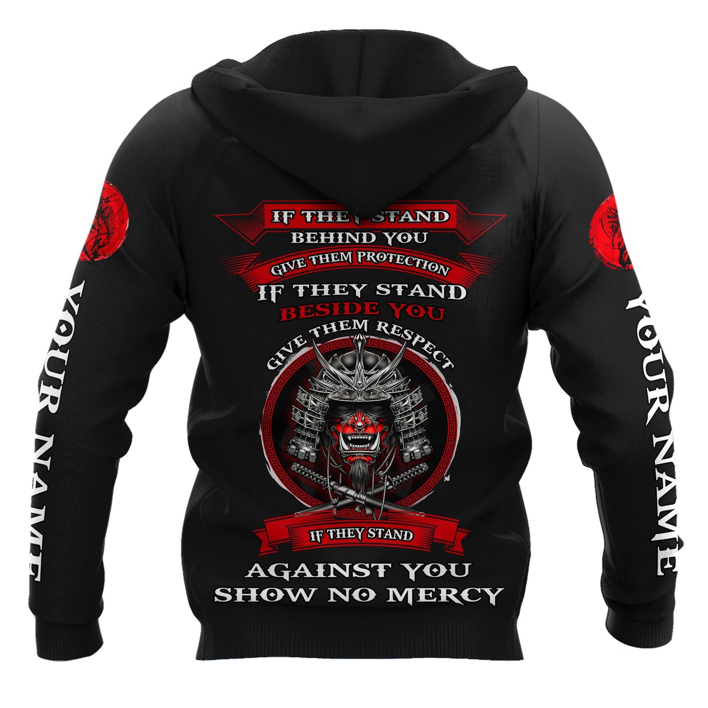 Custom Name Samurai Red Mask 3D All Over Printed Unisex Shirts