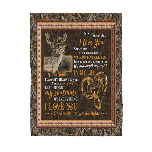 Love Deer Romantic Sherpa Blanket TN