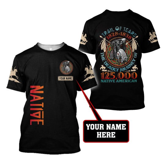 Custom Name Native American3D All Over Printed Unisex Shirts
