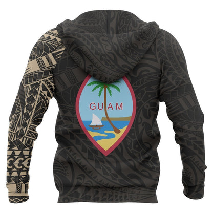 Guam Polynesian Tattoo Style All-Over Hoodie - Amaze Style™-Apparel
