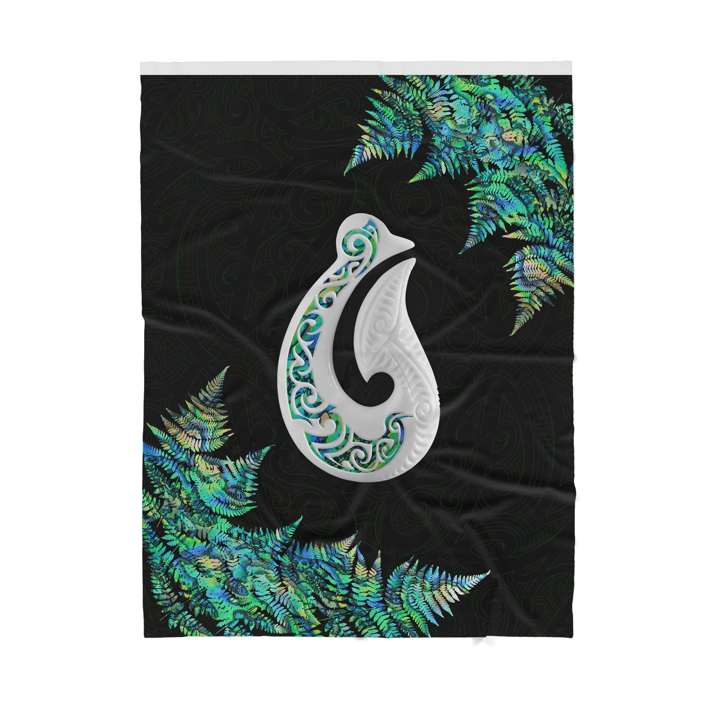 Custom Blanket Hei Matau - Maori Sherpa Blanket DL