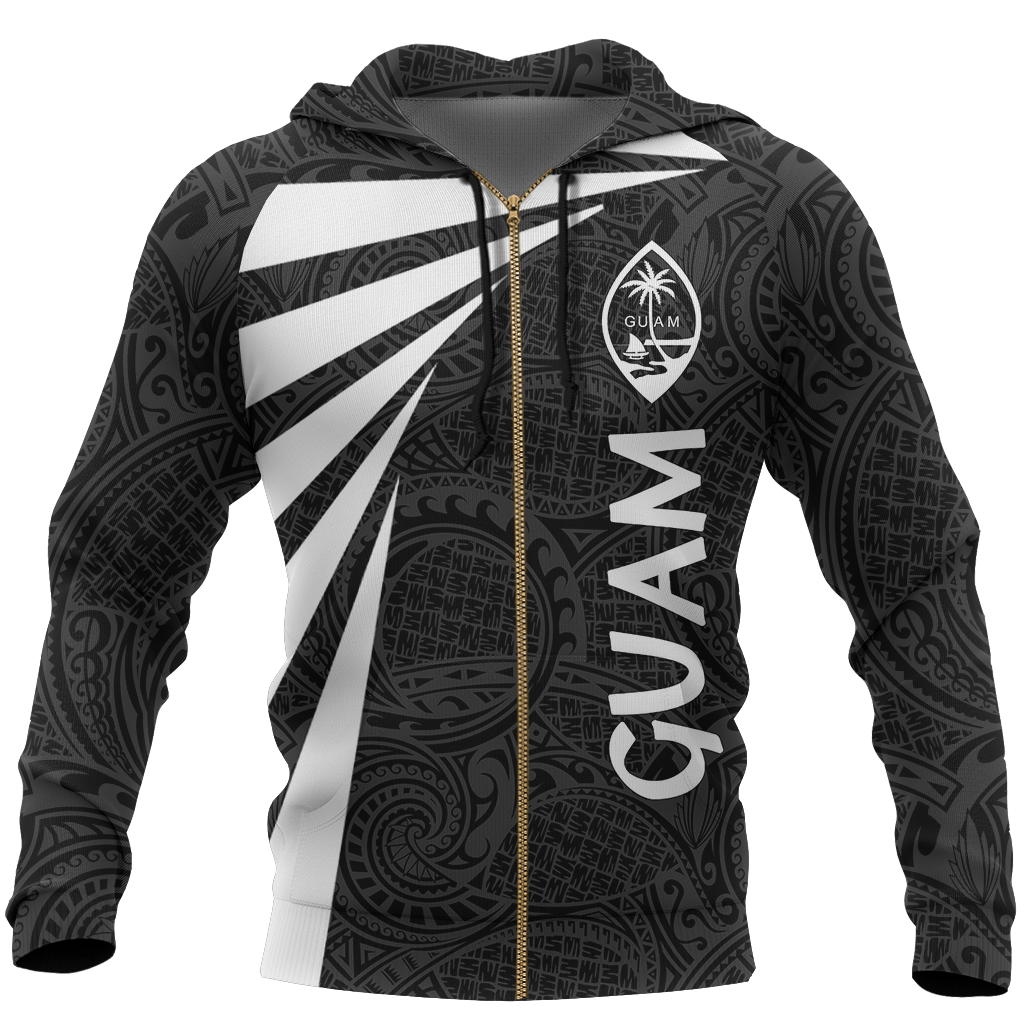 Guam Polynesian Hoodie Map - Tornado Version - Amaze Style™-Apparel