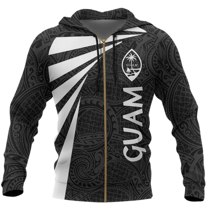 Guam Polynesian Hoodie Map - Tornado Version - Amaze Style™-Apparel