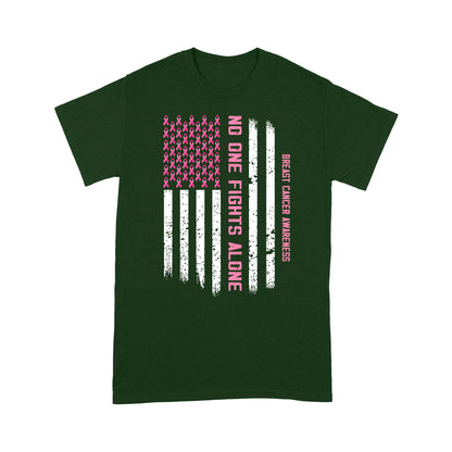 Breast Cancer Awareness No One Fights Alone Classic T-Shirt