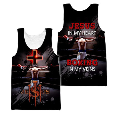 Jesus In My Heart - Boxing In MyVein 3D All Over Printed Unisex Shirts