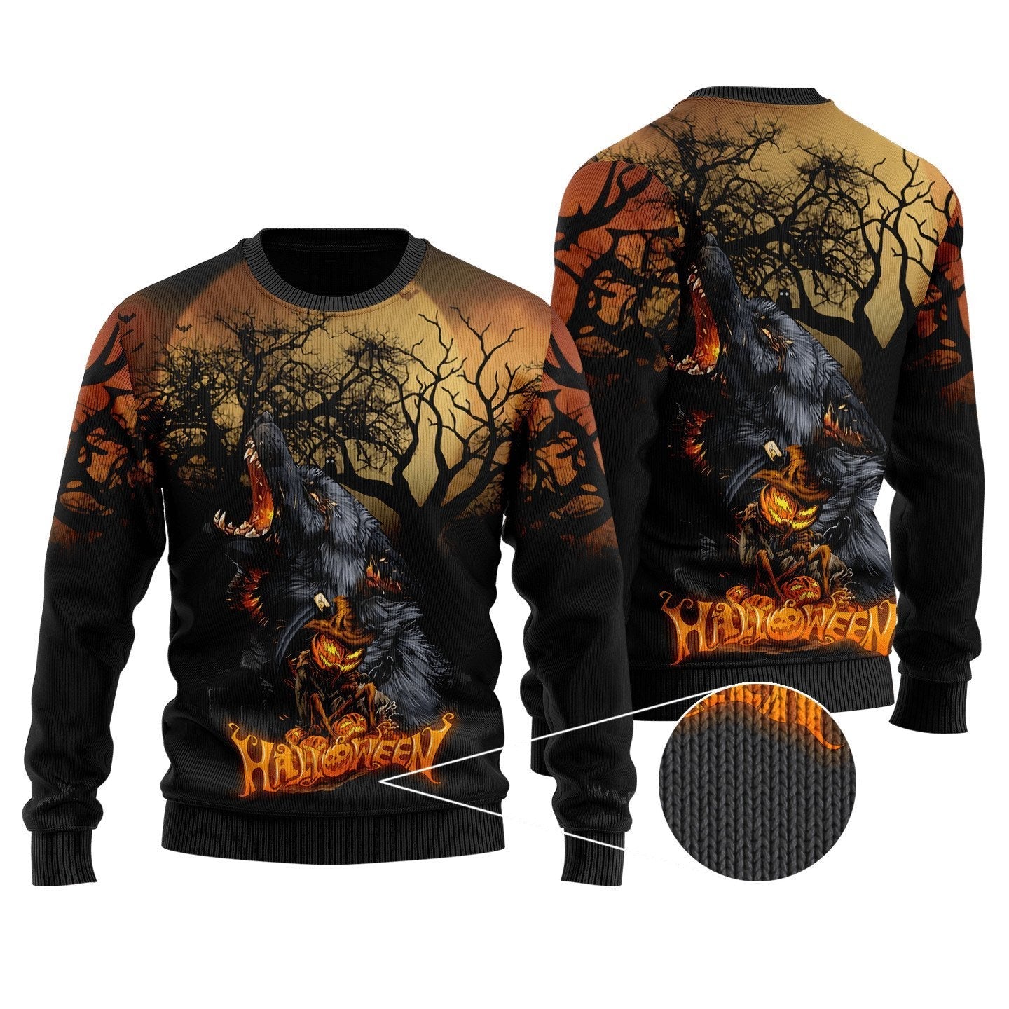 Halloween Wolf 3D All Over Printed Unisex Shirts