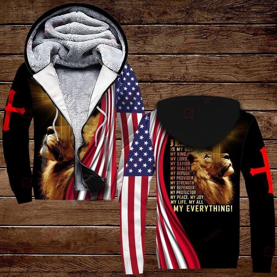 Jesus Is My Everything American Flag 3D All Over Printed Shirts For Men and Women TA07272001S1