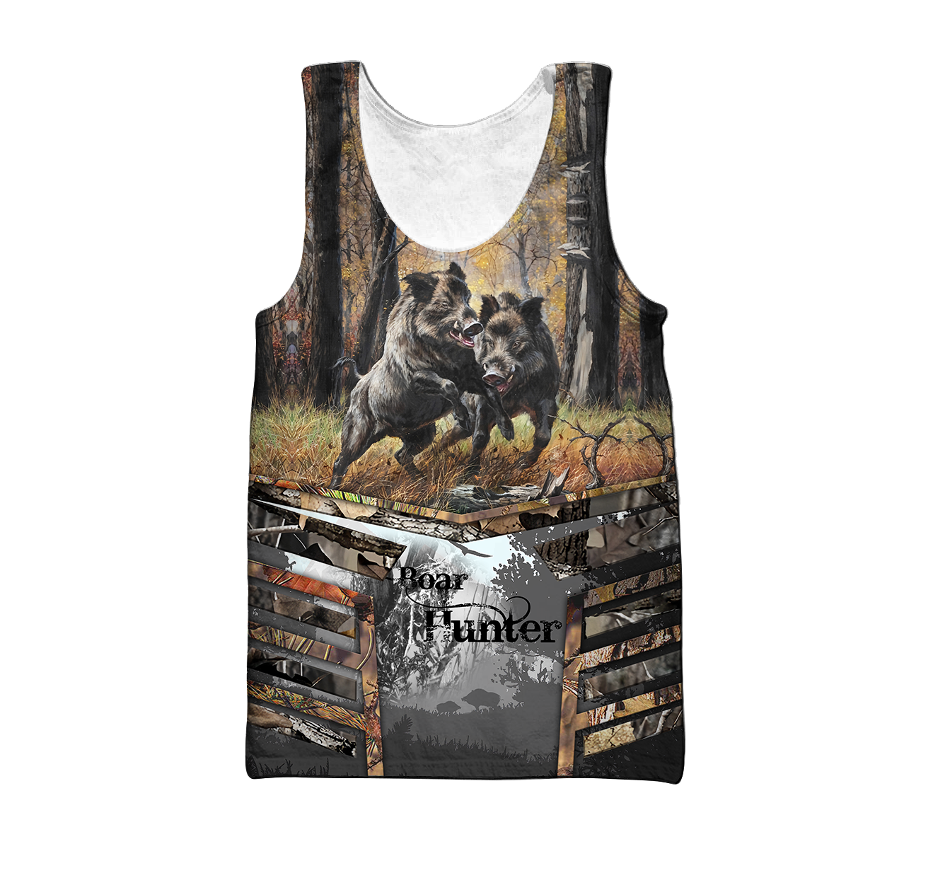 Personalized Name Great Boar Hunting Camo 3D All Over Printed Shirts
