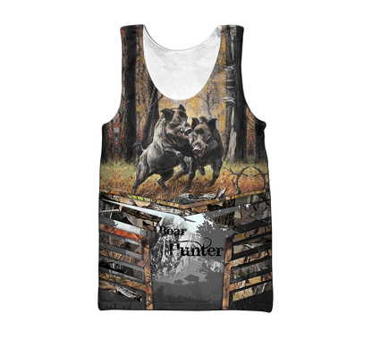 Personalized Name Great Boar Hunting Camo 3D All Over Printed Shirts