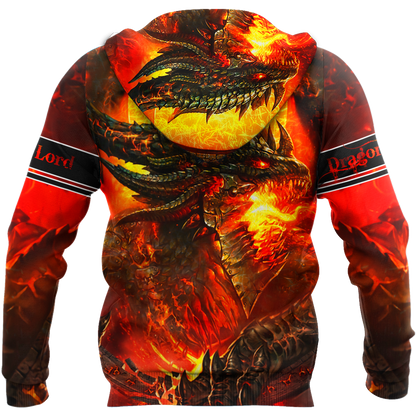 Premium All Over Printed Red Fire Dragon Shirts MEI