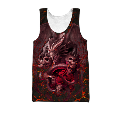 Amazing Skull Dragon All Over Printed Hoodie For Men And Women MEI