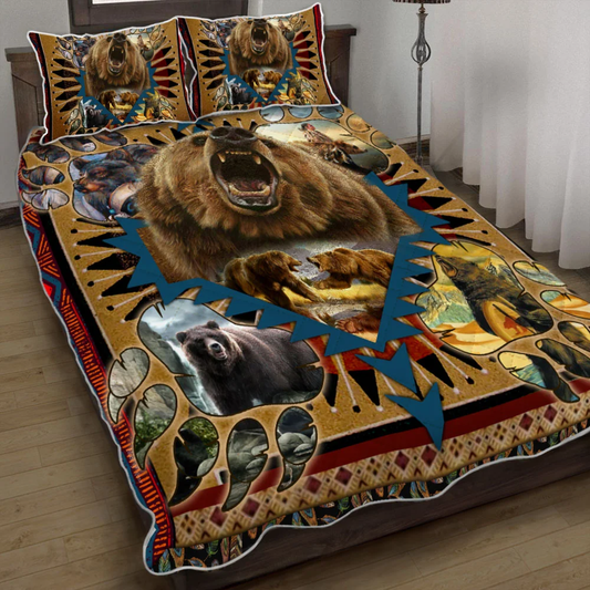 Bear Native American Bearpaw Bedding Set