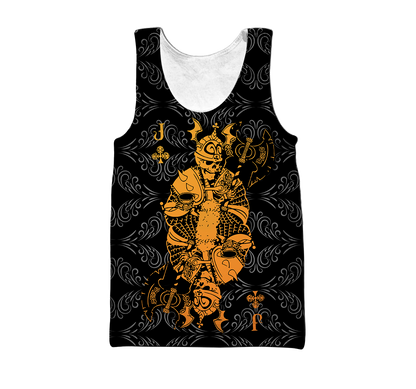 3D Jack Club Skull Poker Over Printed Hoodie