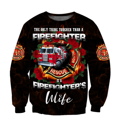 All Over Printed Firefighter's Wife Hoodie DA14092020-MEI