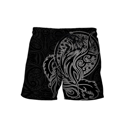 Maori dream catcher wolf tattoo 3d all over printed shirt and short for man and women HHT17072002