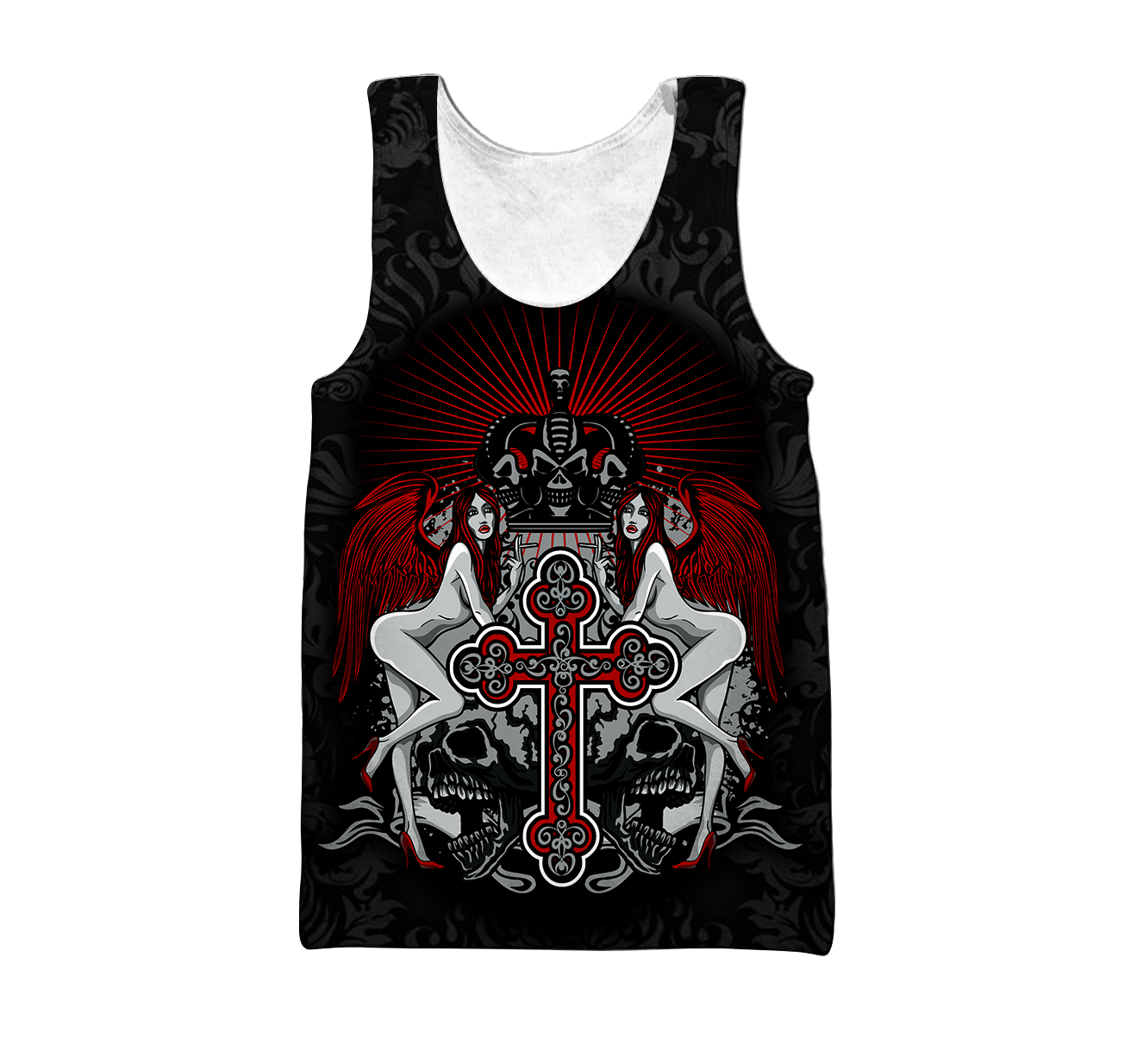 Gothic sign with skull 3D all over printed for men and women HHT14082002