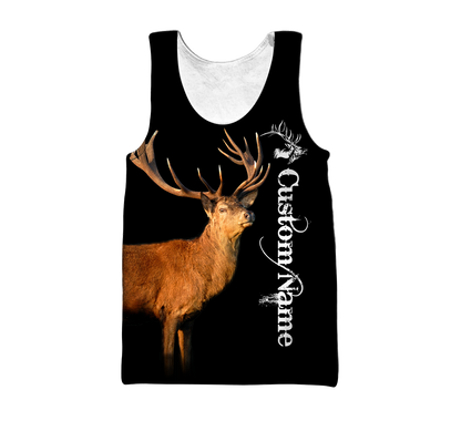Custom Name - Love Deer 3D All Over Printed Shirts For Men And Woman