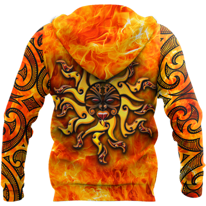 Maori tamanuitera the sun 3d all over printed shirt and short for man and women