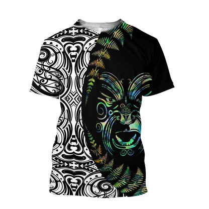 Maori paua shell 3d all over printed shirt and short for man and women HHT21072003