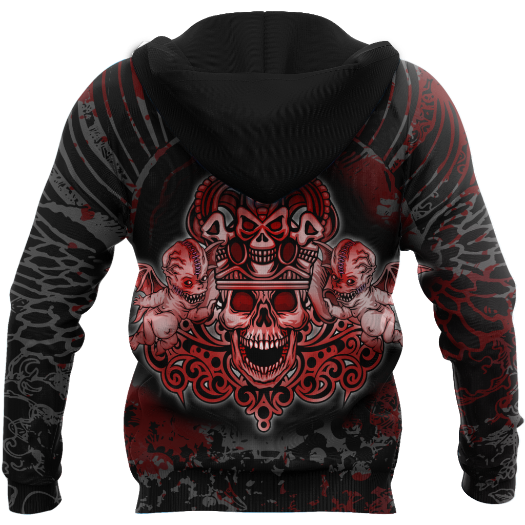 Gothic coat of arms with skull and angels 3D all over printed for men and women HHT14082003