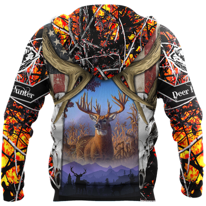 America Flag Hunting Deer Unisex Shirts DA17102001
