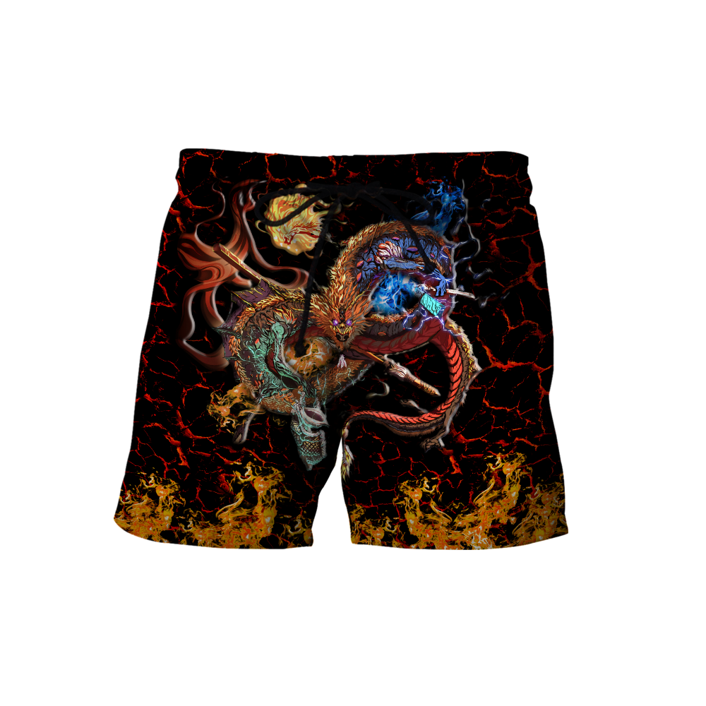 Maui taniwha art new zealand 3d all over printed shirt and short for man and women