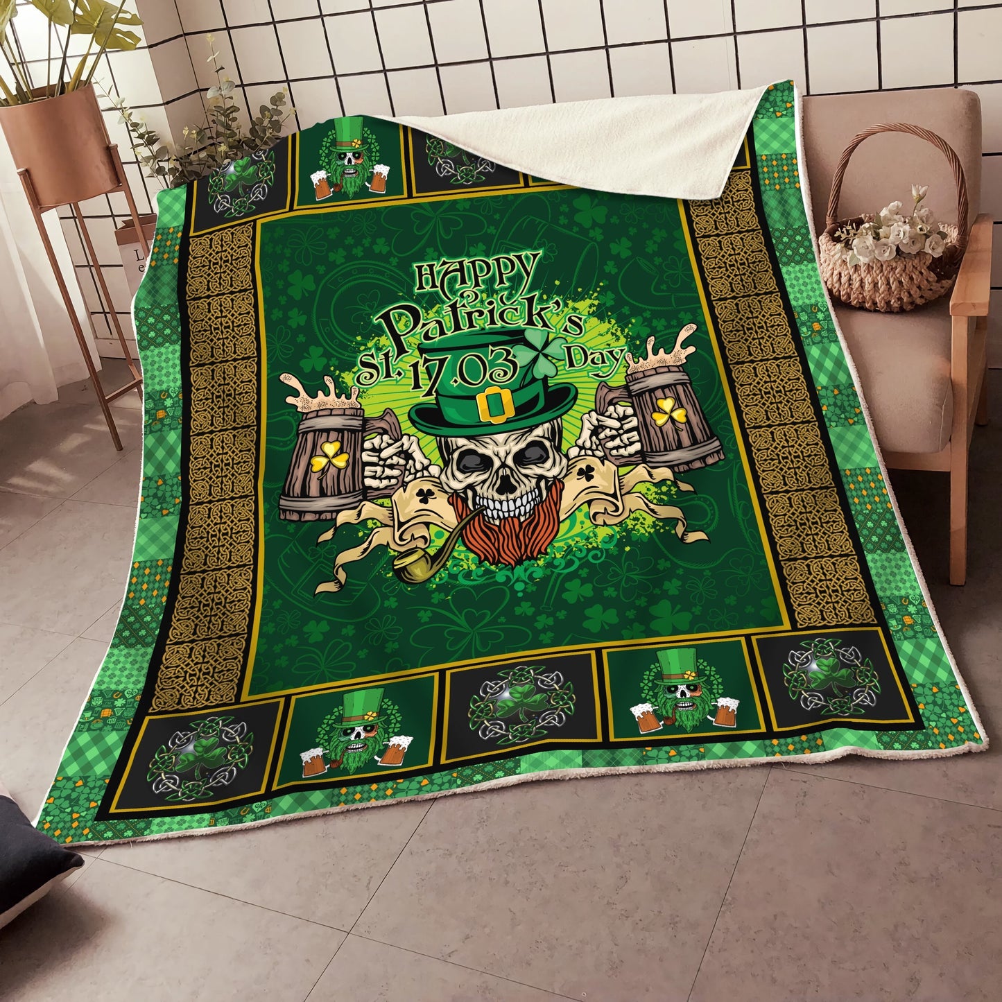 Irish Saint Patrick Day 3D All Over Printed Blanket