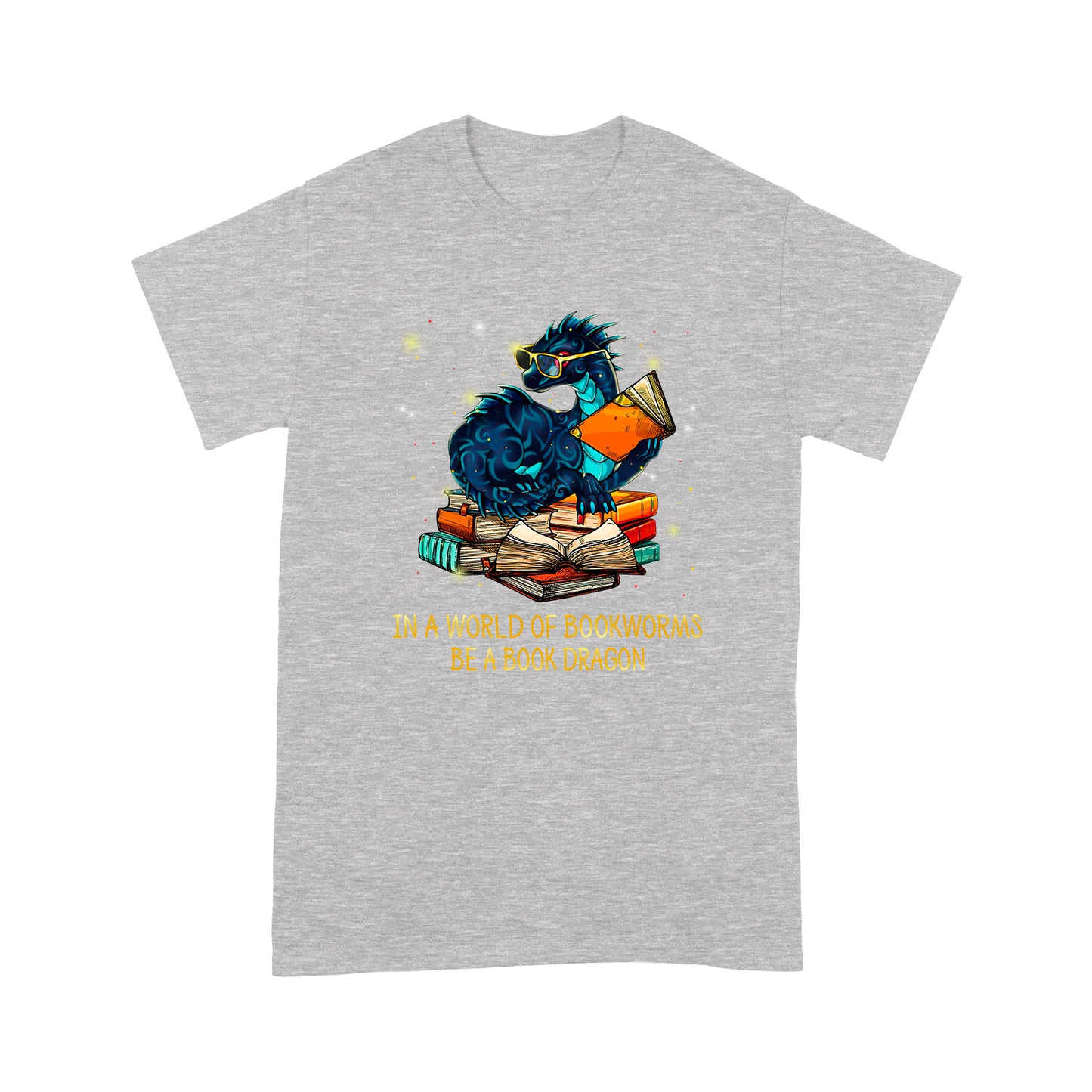 Dragon T-shirt In A World Of Bookwoems Be A Book Dragon MEI