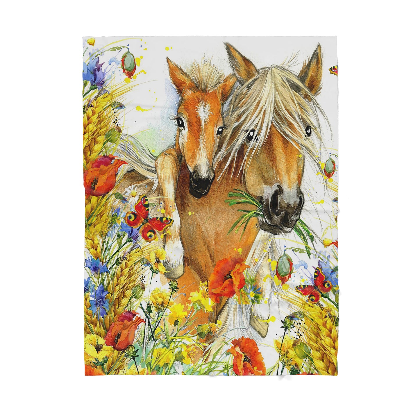 Custom Blanket Horse Sherpa Blanket TA