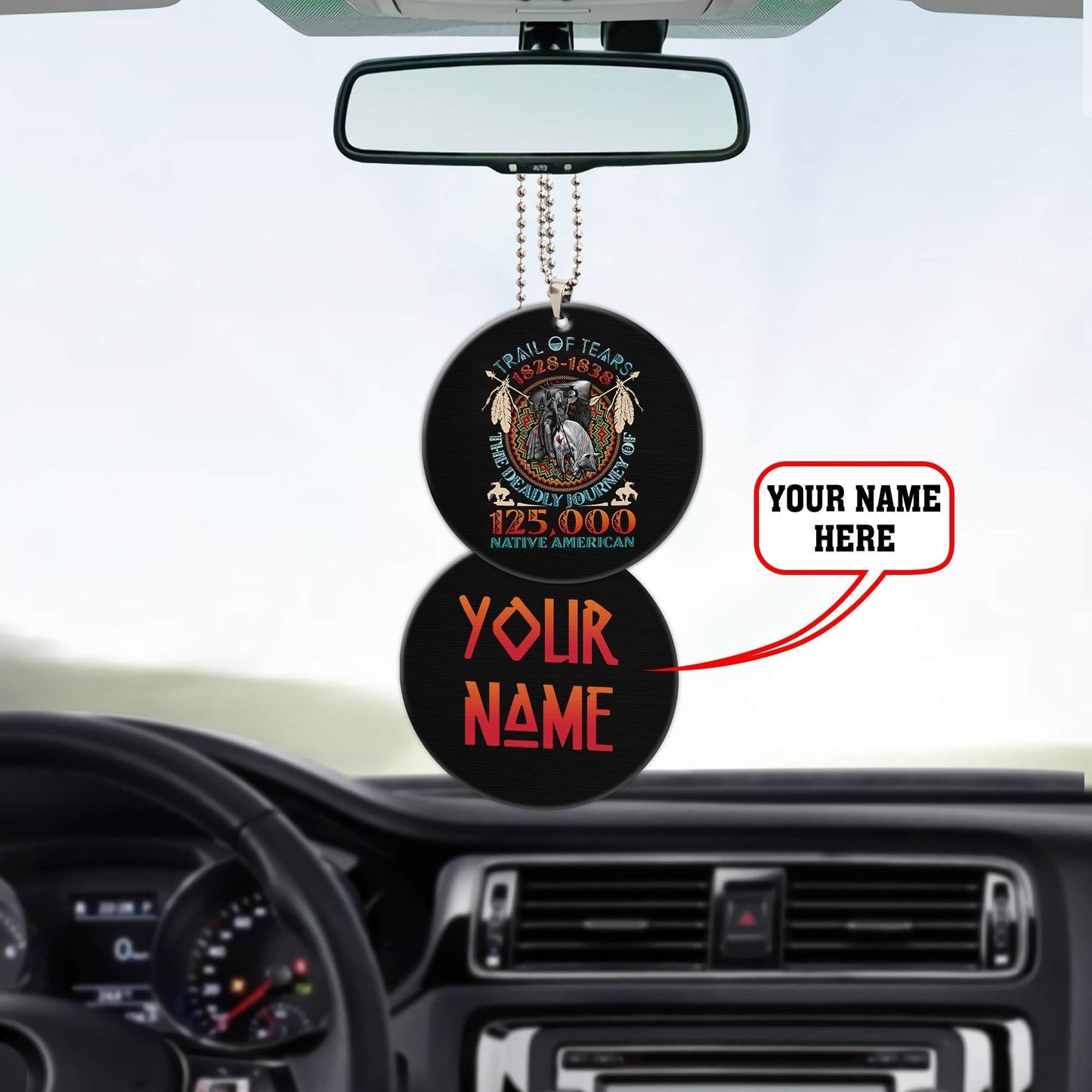 Customize Name Native American Unique Design Car Hanging Ornament AM20042106