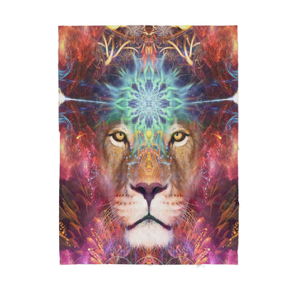 Lion Colorful Sherpa Blanket TP