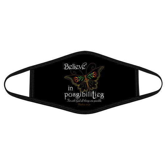 Christian Face Mask DL - Matthew Bible Verse Face Mask