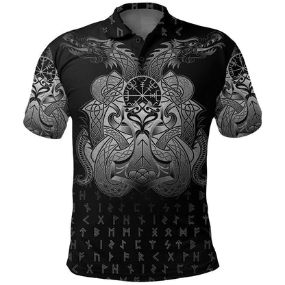 Vikings Vegvisir Mjolnir and Dragon Norse Tattoo - Amaze Style™-Apparel