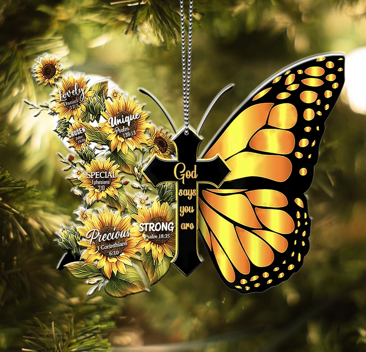 Jesus Faith Christmas Tree Hanging Ornament